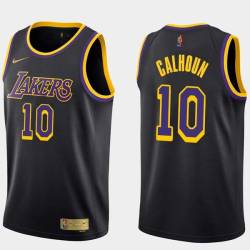 2020-21Earned Corky Calhoun Twill Basketball Jersey -Lakers #10 Calhoun Twill Jerseys, FREE SHIPPING