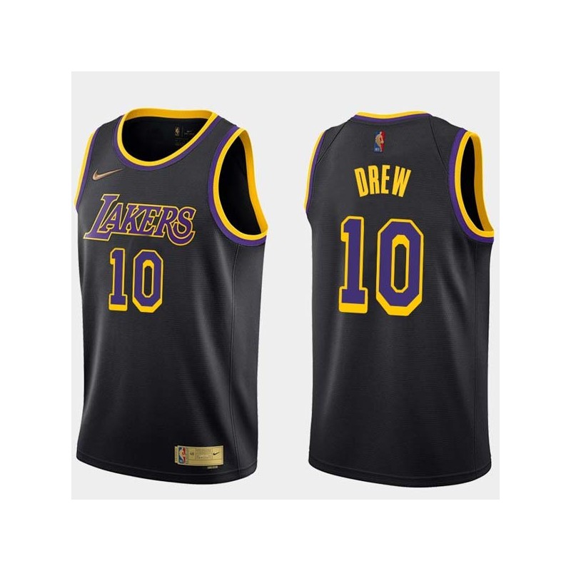 2020-21Earned Larry Drew Twill Basketball Jersey -Lakers #10 Drew Twill Jerseys, FREE SHIPPING