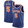 Blue Randolph Morris Twill Basketball Jersey -Knicks #5 Morris Twill Jerseys, FREE SHIPPING