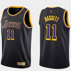 2020-21Earned Billy Hassett Twill Basketball Jersey -Lakers #11 Hassett Twill Jerseys, FREE SHIPPING