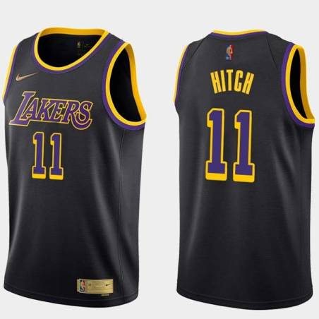 2020-21Earned Lew Hitch Twill Basketball Jersey -Lakers #11 Hitch Twill Jerseys, FREE SHIPPING