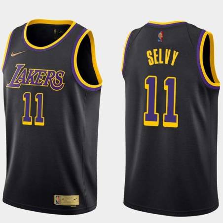 2020-21Earned Frank Selvy Twill Basketball Jersey -Lakers #11 Selvy Twill Jerseys, FREE SHIPPING