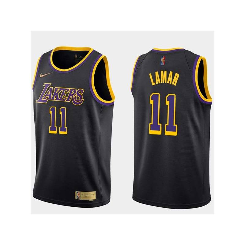 2020-21Earned Bo Lamar Twill Basketball Jersey -Lakers #11 Lamar Twill Jerseys, FREE SHIPPING