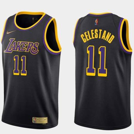 2020-21Earned John Celestand Twill Basketball Jersey -Lakers #11 Celestand Twill Jerseys, FREE SHIPPING