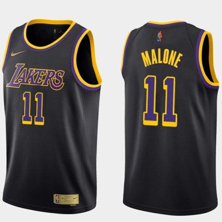 2020-21Earned Karl Malone Twill Basketball Jersey -Lakers #11 Malone Twill Jerseys, FREE SHIPPING