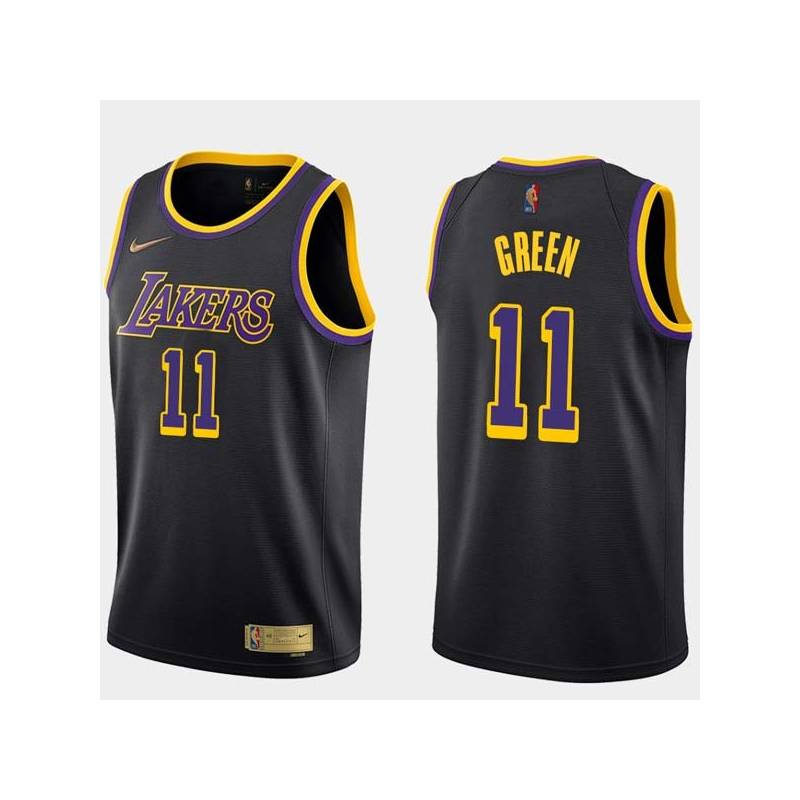 2020-21Earned Devin Green Twill Basketball Jersey -Lakers #11 Green Twill Jerseys, FREE SHIPPING