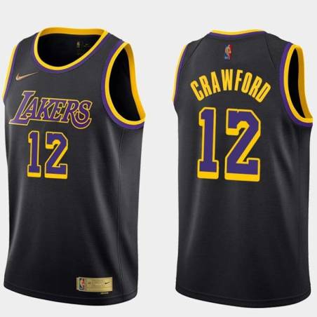 2020-21Earned Freddie Crawford Twill Basketball Jersey -Lakers #12 Crawford Twill Jerseys, FREE SHIPPING