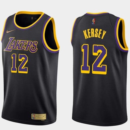 2020-21Earned Jerome Kersey Twill Basketball Jersey -Lakers #12 Kersey Twill Jerseys, FREE SHIPPING