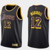 2020-21Earned Kendall Marshall Twill Basketball Jersey -Lakers #12 Marshall Twill Jerseys, FREE SHIPPING