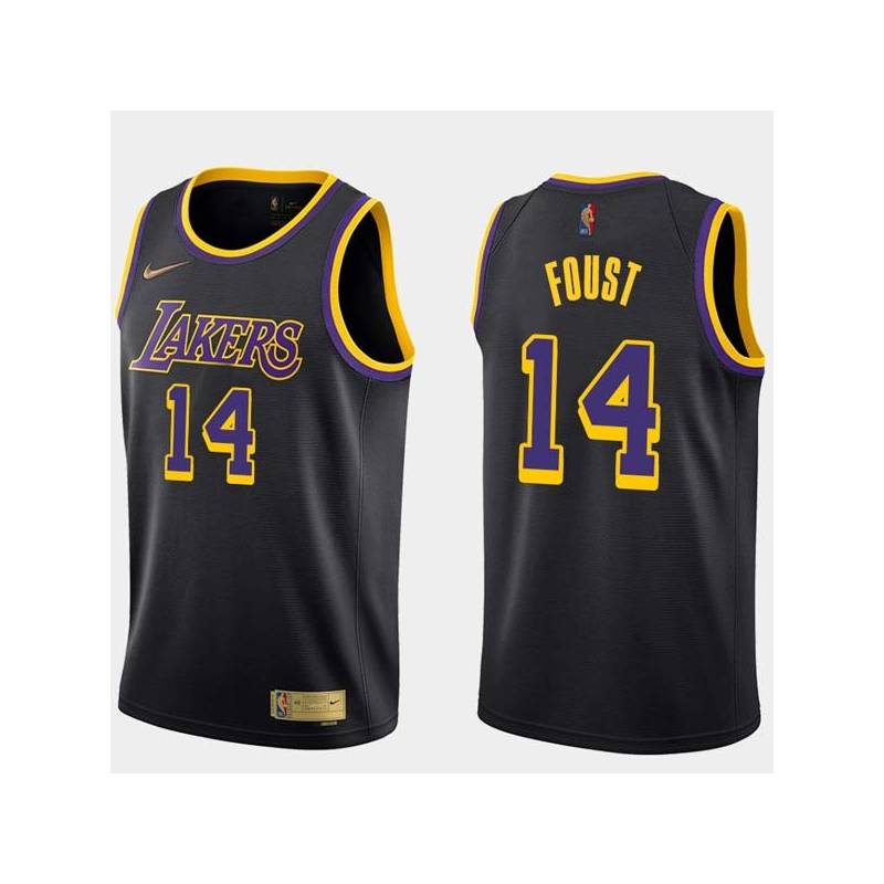 2020-21Earned Larry Foust Twill Basketball Jersey -Lakers #14 Foust Twill Jerseys, FREE SHIPPING