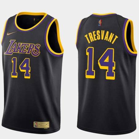 2020-21Earned John Tresvant Twill Basketball Jersey -Lakers #14 Tresvant Twill Jerseys, FREE SHIPPING