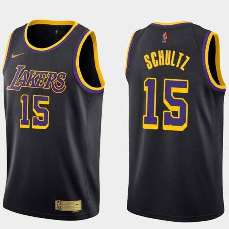 2020-21Earned Howie Schultz Twill Basketball Jersey -Lakers #15 Schultz Twill Jerseys, FREE SHIPPING
