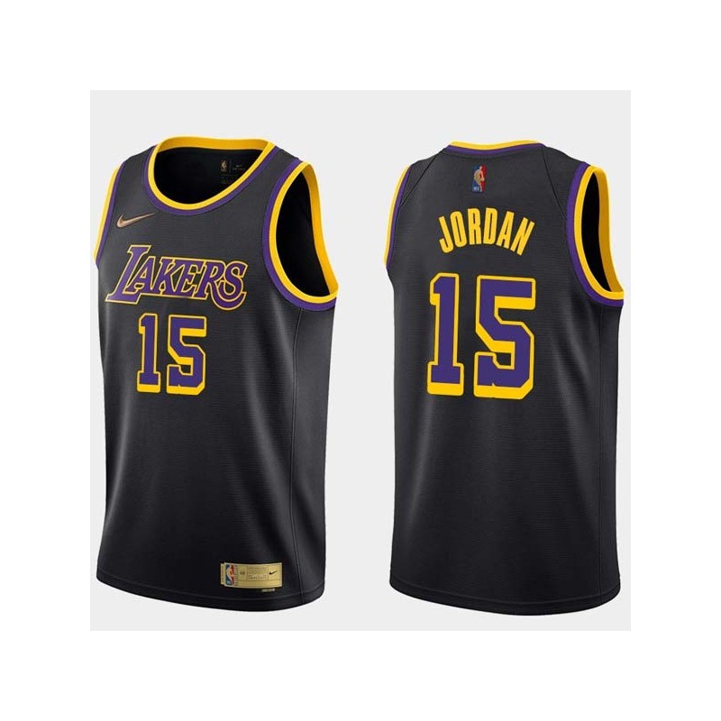 2020-21Earned Eddie Jordan Twill Basketball Jersey -Lakers #15 Jordan Twill Jerseys, FREE SHIPPING