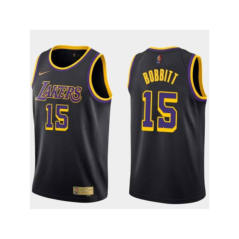 2020-21Earned Tony Bobbitt Twill Basketball Jersey -Lakers #15 Bobbitt Twill Jerseys, FREE SHIPPING