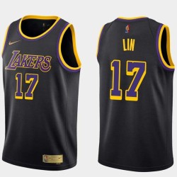 2020-21Earned Jeremy Lin Twill Basketball Jersey -Lakers #17 Lin Twill Jerseys, FREE SHIPPING