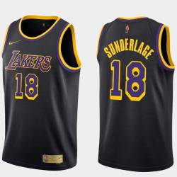 2020-21Earned Don Sunderlage Twill Basketball Jersey -Lakers #18 Sunderlage Twill Jerseys, FREE SHIPPING