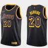 2020-21Earned Tom Hawkins Twill Basketball Jersey -Lakers #20 Hawkins Twill Jerseys, FREE SHIPPING