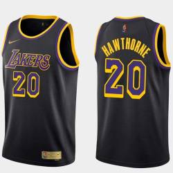 2020-21Earned Nate Hawthorne Twill Basketball Jersey -Lakers #20 Hawthorne Twill Jerseys, FREE SHIPPING