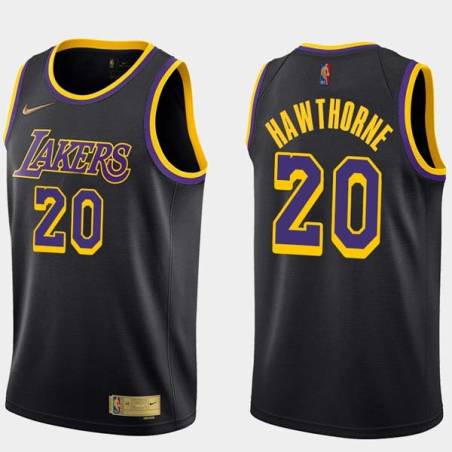 2020-21Earned Nate Hawthorne Twill Basketball Jersey -Lakers #20 Hawthorne Twill Jerseys, FREE SHIPPING