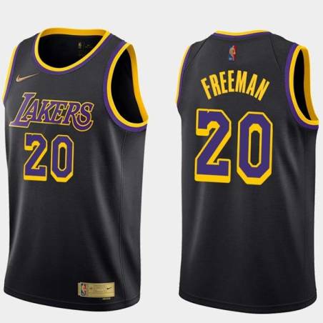 2020-21Earned Donnie Freeman Twill Basketball Jersey -Lakers #20 Freeman Twill Jerseys, FREE SHIPPING