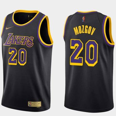 2020-21Earned Timofey Mozgov Twill Basketball Jersey -Lakers #20 Mozgov Twill Jerseys, FREE SHIPPING