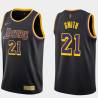 2020-21Earned Bobby Smith Twill Basketball Jersey -Lakers #21 Smith Twill Jerseys, FREE SHIPPING