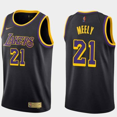 2020-21Earned Cliff Meely Twill Basketball Jersey -Lakers #21 Meely Twill Jerseys, FREE SHIPPING