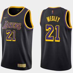 2020-21Earned Walt Wesley Twill Basketball Jersey -Lakers #21 Wesley Twill Jerseys, FREE SHIPPING