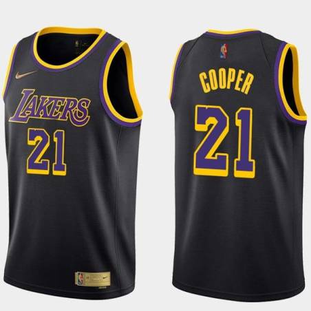 2020-21Earned Michael Cooper Twill Basketball Jersey -Lakers #21 Cooper Twill Jerseys, FREE SHIPPING