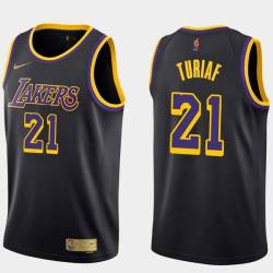 2020-21Earned Ronny Turiaf Twill Basketball Jersey -Lakers #21 Turiaf Twill Jerseys, FREE SHIPPING