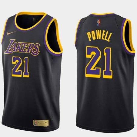 2020-21Earned Josh Powell Twill Basketball Jersey -Lakers #21 Powell Twill Jerseys, FREE SHIPPING