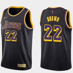 2020-21Earned George Brown Twill Basketball Jersey -Lakers #22 Brown Twill Jerseys, FREE SHIPPING