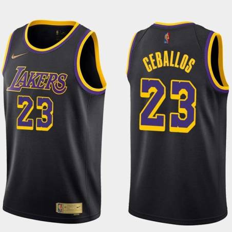 2020-21Earned Cedric Ceballos Twill Basketball Jersey -Lakers #23 Ceballos Twill Jerseys, FREE SHIPPING