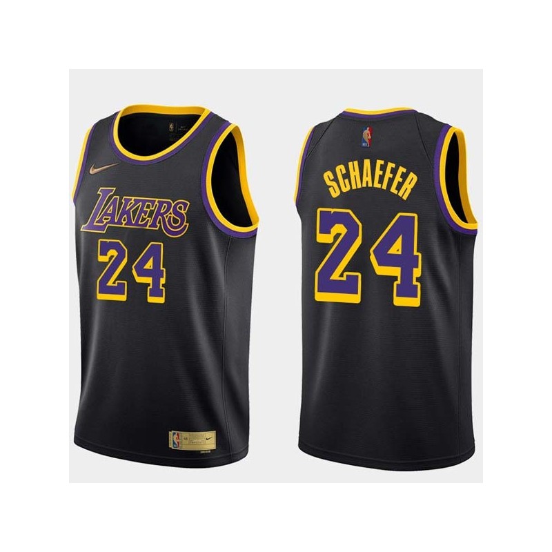 2020-21Earned Herm Schaefer Twill Basketball Jersey -Lakers #24 Schaefer Twill Jerseys, FREE SHIPPING