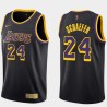 2020-21Earned Herm Schaefer Twill Basketball Jersey -Lakers #24 Schaefer Twill Jerseys, FREE SHIPPING