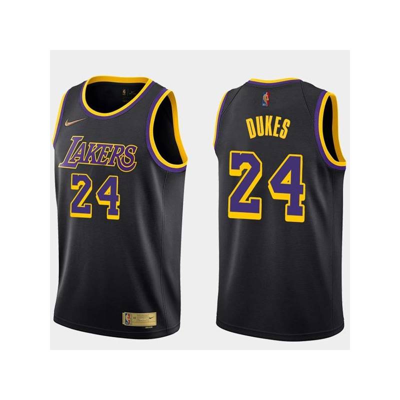 2020-21Earned Walter Dukes Twill Basketball Jersey -Lakers #24 Dukes Twill Jerseys, FREE SHIPPING