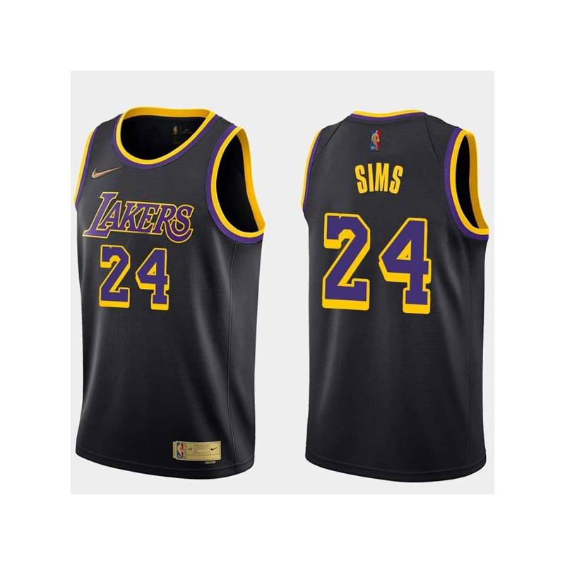 2020-21Earned Bob Sims Twill Basketball Jersey -Lakers #24 Sims Twill Jerseys, FREE SHIPPING