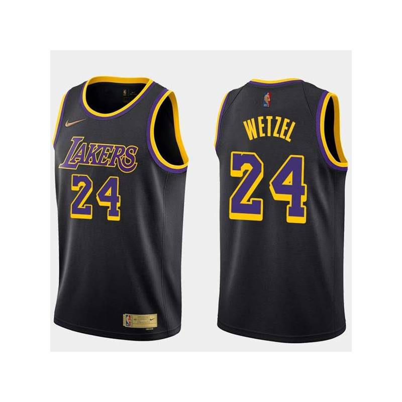 2020-21Earned John Wetzel Twill Basketball Jersey -Lakers #24 Wetzel Twill Jerseys, FREE SHIPPING