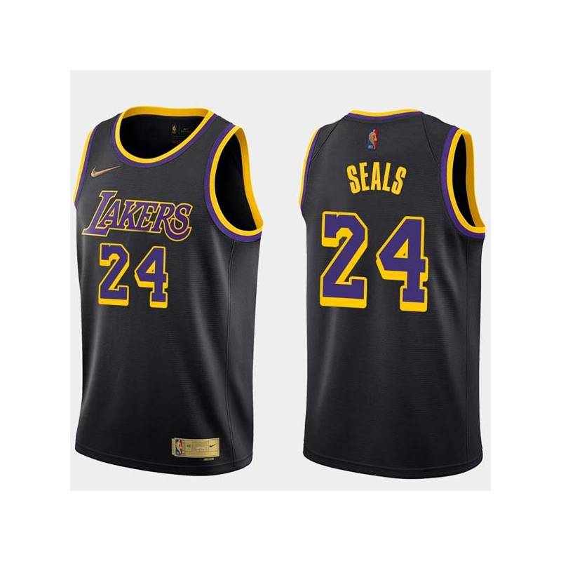 2020-21Earned Shea Seals Twill Basketball Jersey -Lakers #24 Seals Twill Jerseys, FREE SHIPPING