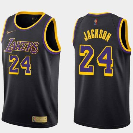 2020-21Earned Jim Jackson Twill Basketball Jersey -Lakers #24 Jackson Twill Jerseys, FREE SHIPPING