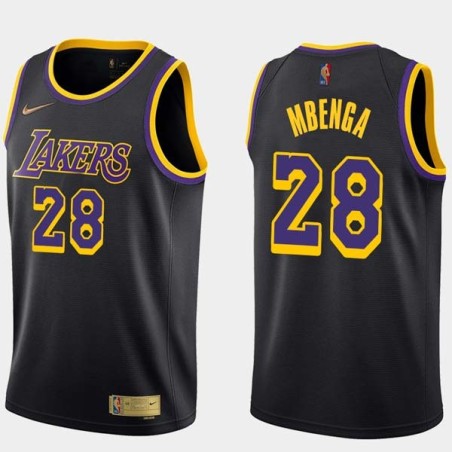 2020-21Earned Didier D.J. Ilunga-Mbenga Twill Basketball Jersey -Lakers #28 Mbenga Twill Jerseys, FREE SHIPPING