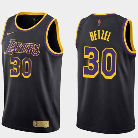 2020-21Earned Fred Hetzel Twill Basketball Jersey -Lakers #30 Hetzel Twill Jerseys, FREE SHIPPING