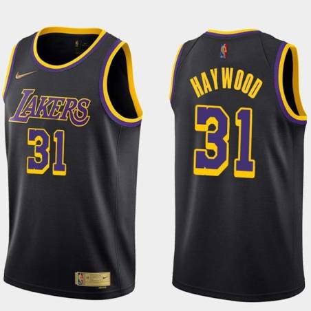 2020-21Earned Spencer Haywood Twill Basketball Jersey -Lakers #31 Haywood Twill Jerseys, FREE SHIPPING