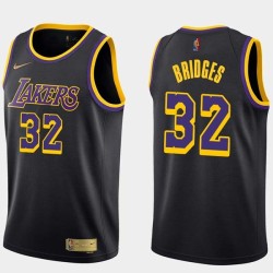 2020-21Earned Bill Bridges Twill Basketball Jersey -Lakers #32 Bridges Twill Jerseys, FREE SHIPPING