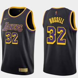 2020-21Earned Cazzie Russell Twill Basketball Jersey -Lakers #32 Russell Twill Jerseys, FREE SHIPPING