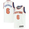 White Sid Tanenbaum Twill Basketball Jersey -Knicks #6 Tanenbaum Twill Jerseys, FREE SHIPPING