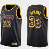 2020-21Earned Tom Hawkins Twill Basketball Jersey -Lakers #33 Hawkins Twill Jerseys, FREE SHIPPING