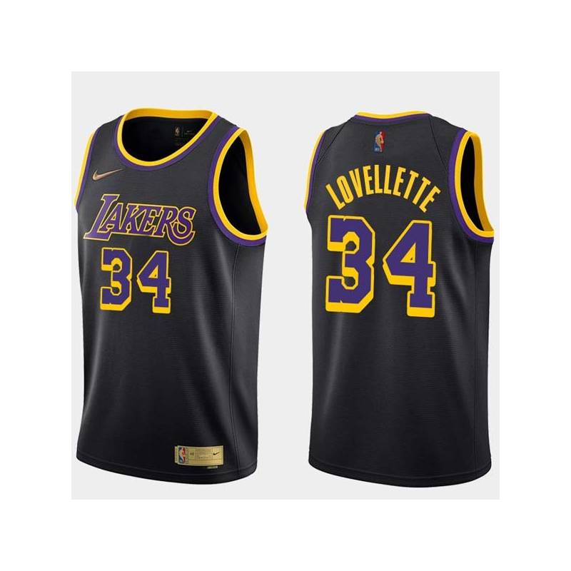 2020-21Earned Clyde Lovellette Twill Basketball Jersey -Lakers #34 Lovellette Twill Jerseys, FREE SHIPPING