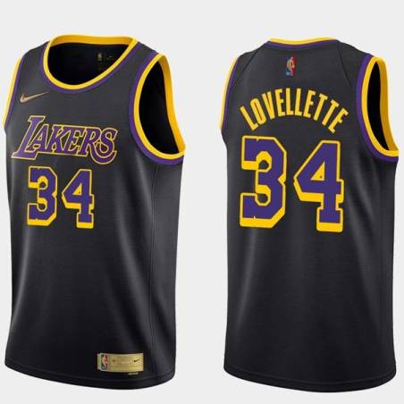 2020-21Earned Clyde Lovellette Twill Basketball Jersey -Lakers #34 Lovellette Twill Jerseys, FREE SHIPPING