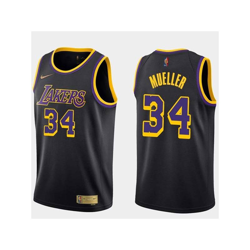 2020-21Earned Erwin Mueller Twill Basketball Jersey -Lakers #34 Mueller Twill Jerseys, FREE SHIPPING